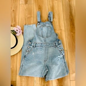 Light Blue Jean Overalls Women XS Size 4 Old Navy